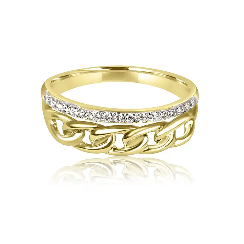 18K Yellow Gold Diamond Ring